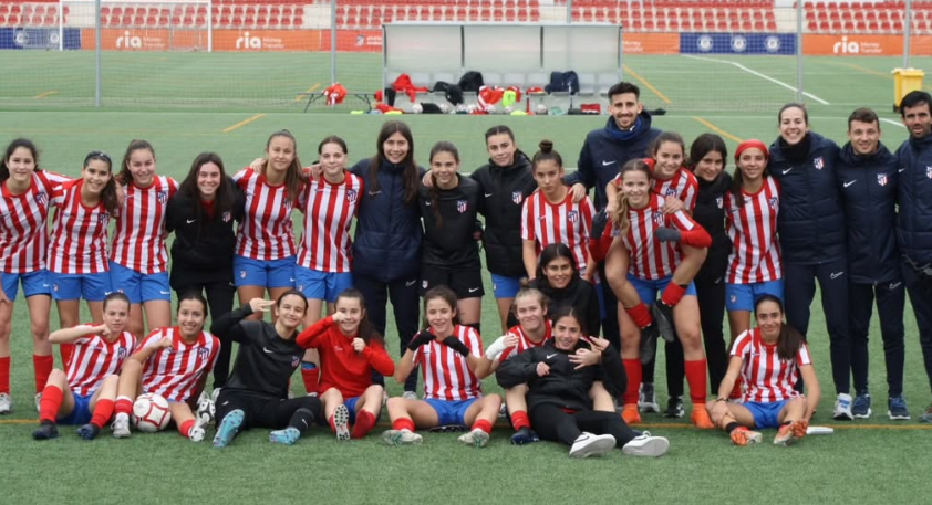 Ruben Zurda with Atletico de Madrid team
